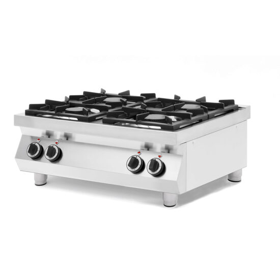 Aragaz profesional pe gaz Hendi Kitchen Line cu 4 arzatoare, pentru masa 800x700x(H)310 mm