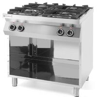 Aragaz profesional pe gaz Hendi Kitchen Line cu 4 arzatoare fara cuptor 800x700x(H)900 mm
