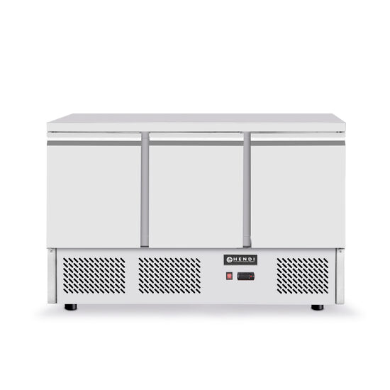 Masa frigorifica rece cu 3 usi, inox, ARKTIC by Hendi Kitchen Line, capacitate camera frig 380 lt, consum mediu/24h 4,5 kw
