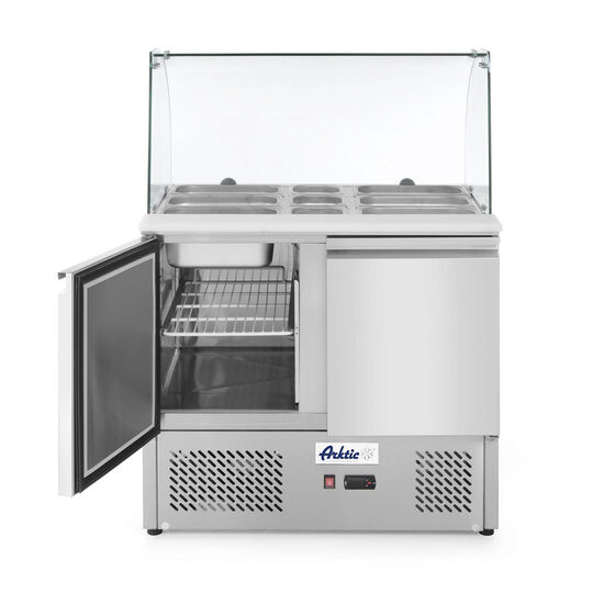 Masa rece cu 2 usi profesionala si afisaj 300 L ARKTIC by Hendi 2 rafturi 335x570 mm incluse interval temperatura -2/+8 gr C 310 W