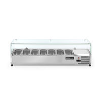 Vitrina frigorifica tip display, capacitate 5 x GN 1/4, ARKTIC by Hendi, corp inox, interval temperatura +2/+8 gr C,1200x335x(H)430