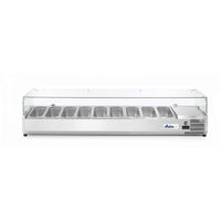Vitrina prezentare Hendi, interval temp. -2/8?C, 180W, corp inox, ARKTIC by Hendi, 2005x395x(h)430 mm, 9 vase  GN 1/3