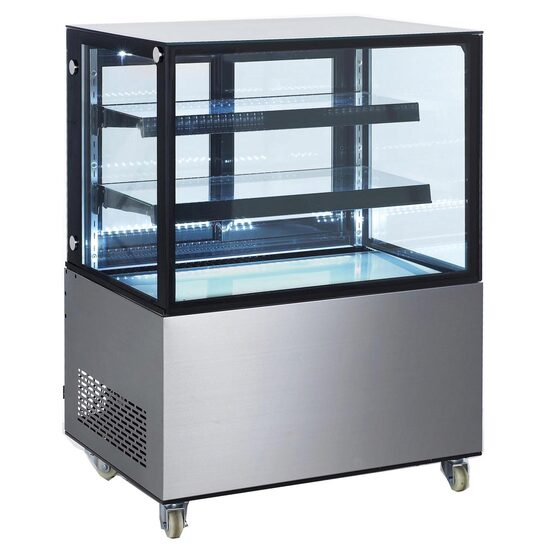 Vitrina frigorifica de prezentare interval temp. 2/6?C, corp inox, 300 litri, 480 W ARKTIC by Hendi, 915x675x(H)1210 mm, Clasa energetica C