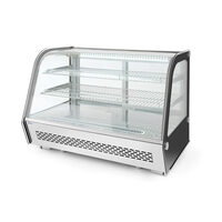 Vitrina rece pt prezentare, 120 lt, interval temp. 2-6 gr C, 160 W, corp inox, ARKTIC by Hendi, 707x570x(H)680mm, Clasa energetica B