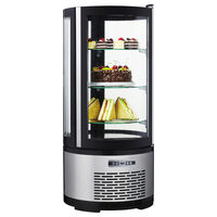 Vitrina frigorifica de prezentare interval temp. -2/8 C, 210 W, corp inox, ARKTIC by Hendi, 480x(H)1030 mm, 100 L, Clasa energetica C