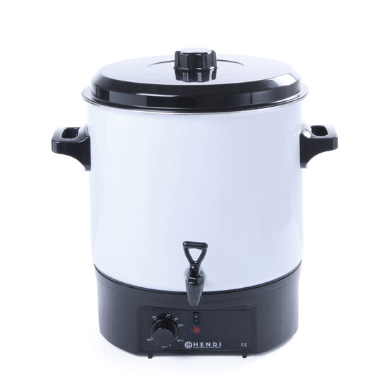 Boiler pentru bauturi fierbinti 27 lt, corp emailat, termostat 0-90 gr C, 1800W, Hendi, 460x480x349mm