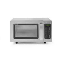 Cuptor microunde profesional, programabil, 25 lt, digital, corp inox, putere iesire 1000W, memorie 100 programe, Hendi, potrivit si pt uz profesional