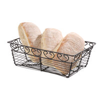Cos dreptunghiular pentru servire Hendi cu margine decorativa, metal, 230x150x(H)80mm