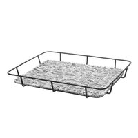 Cos servire pentru paine cu suport metalic Hendi, 400x300x(H)50 mm, Gri