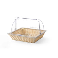 Cos servire polyratan cu capac rolltop din policarbonat, GN 2/3, Hendi, 365x345x(H)265 mm