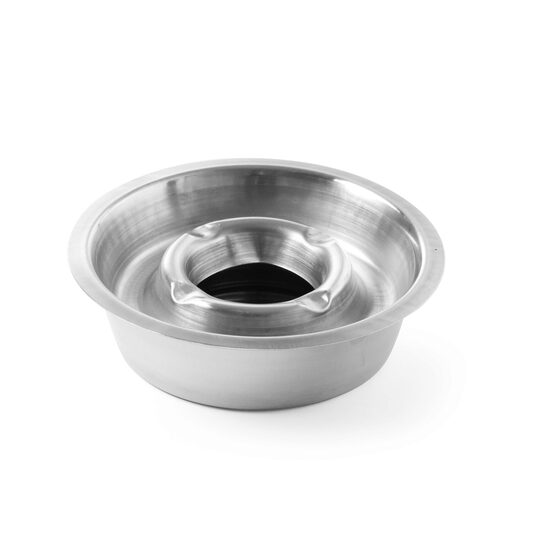 Scrumiera Hendi cu tava joasa, uz exterior, otel inoxidabil, 140 mm