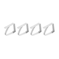 Set 4 bucati cleme pentru prins fata de masa, inox, 50x(H)40 mm, Hendi