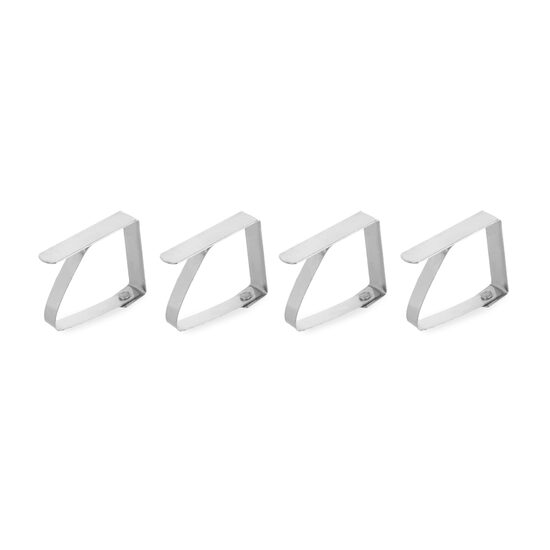 Set 4 bucati cleme pentru prins fata de masa, inox, 50x(H)40 mm, Hendi