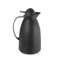 Cana termos 1lt, Hendi, corp polipropilena cu recipient interior sticla, culoare neagra, 140x(H)268 mm
