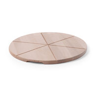 Platou / Planseta pentru pizza, lemn de fag, 400 mm, compartimentata, Hendi