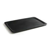 Tava servire dreptunghiulara, Hendi, poliester armat cu fibra de sticla, neagra, 37x53 cm