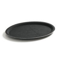 Tava Hendi pentru servire ovala, poliester armat cu fibra de sticla, neagra 200 x 265 mm