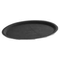 Tava servire ovala, Hendi, poliester armat cu fibra de sticla, neagra, 21x29 cm
