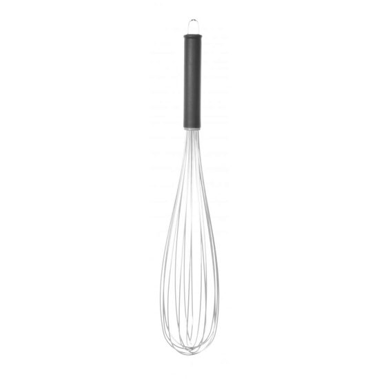 Tel bucatarie tip French, 8 fire rigide si groase din inox, cu maner nylon, 45 cm, Hendi