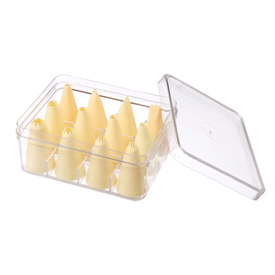 Set 12 duiuri / varfuri ornat patiserie, modele asortate, polipropilena