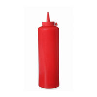 Sticla dispenser 350 ml, 55x205 mm, polietilena rosie, Hendi