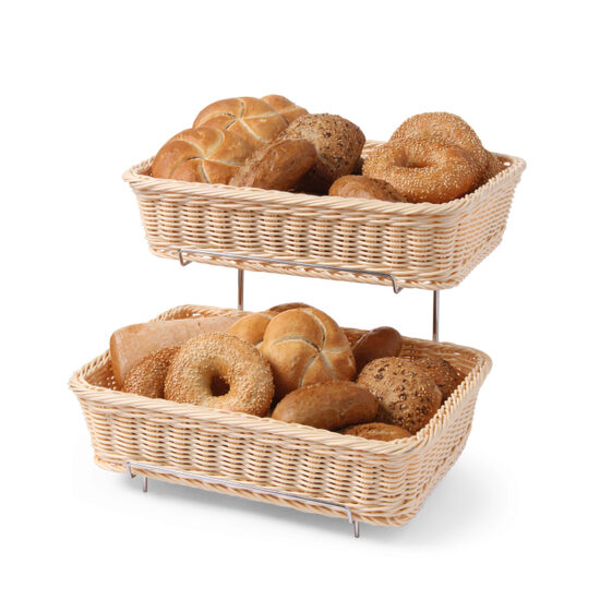 Комплект 2 кошници за хляб, Hendi, GN 1/2, 360x280x (H) 90 mm, рамка от неръждаема стомана, полипропилен