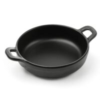 Vas servire in forma de mini-tigaie cu 2 manere, 150x115x(H)37 mm, melamina, Hendi Little Chef