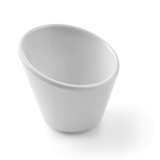 Наклонена купа, бял меламин - 97x97x(H)80 mm, Hendi Velocity