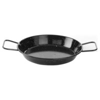 Tigaie paella cu 2 manere, otel emailat, 20 cm diametru x 3,6 cm inaltime , Hendi, potrivita si pentru servire