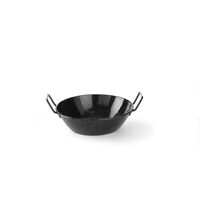 Tigaie adanca paella cu 2 manere, otel emailat, 18,5 cm diametru x 4,3 cm inaltime , Hendi, potrivita si pentru servire