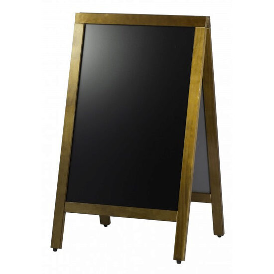 Tabla afisaj stradal pentru restaurante/cafenele, 2 fete, Hendi, rama lemn, 70x120 cm
