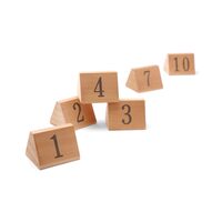 Numere pentru masa, Lemn, numerotare de 1 la 10, Hendi 55x48x(H)44 mm