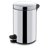 Cos de gunoi rotund cu pedala, inox, 30L,ø300x(H)650mm
