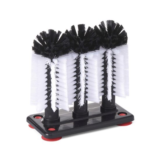 Set 3 perii din plastic pt spalare pahare, 190x100x(H)180 mm, Hendi
