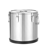 Container izolat pentru transport Hendi, inox, 50L, ø430x(H)440mm