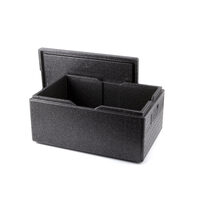 Cutie termoizolanta cu capac, 80 lt, tip thermobox, ideala pt transport, din spuma polipropilenica, interior 625x425x(H)300 mm, exterior 685x485x(H)360 mm, Hendi Kitchen Line
