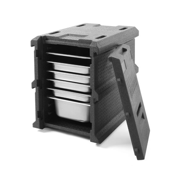 Cutie termoizolanta pentru transport / catering,100 lt, pentru tavi GN 1/1, cu 8 santuri la distanta de 61 cm pentru tavile GN1/1, Hendi