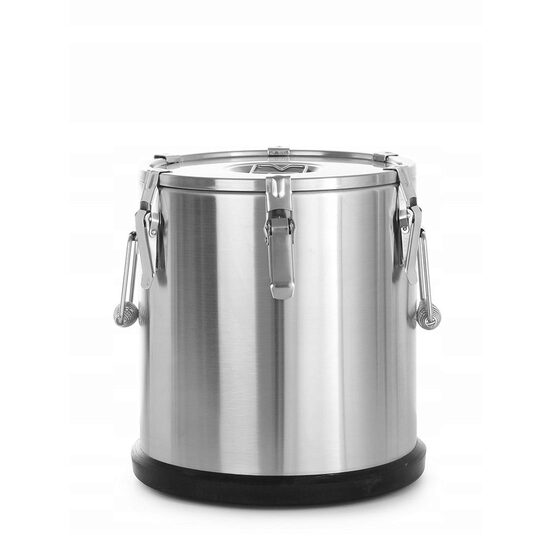 Container pentru transport termoizolant alimente, 15 lt, 330x(H)280 mm, inox, capac dublu securizat, Hendi