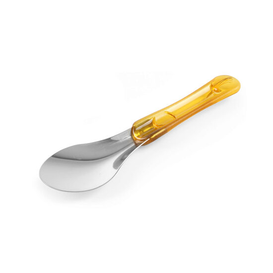 Lingura servire inghetata, inox, Hendi, maner Tritan galben, lungime 26 cm