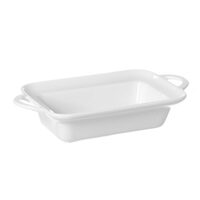 Vas aperitive / servire dreptunghiular, 12x19x5 cm, portelan super-rezistent, potrivit si pentru cuptor, Hendi