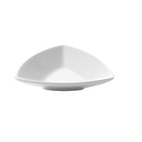 Set 6 vase aperitive triunghiular, portelan alb termorezistent 600 gr C, Hendi, 10 x 20 x 2.5 cm