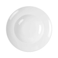 Farfurie paste, diametru 26 cm, portelan alb cu margini intarite, Hendi, gama DELTA