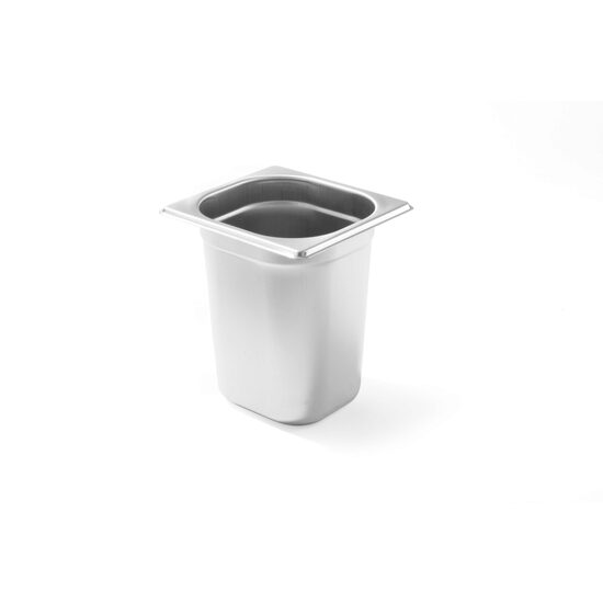 Tava Hendi Gastronorm GN 1/6 65 mm 1 litri, gama Budget Line, otel inoxidabil