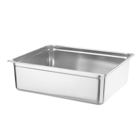 Тава Gastronorm GN 2/1 от неръждаема стомана 18/10, 58 литра, 650x530x200 mm Hendi устойчива на температури от - 40 C до 300 C