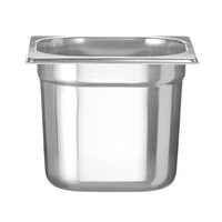 Tava Gastronorm GN 1/6 200 mm, 3.4 lt, inox 18/10, Hendi gama Profi Line,  -40 gr. Celsius/ 300 gr. Celsius
