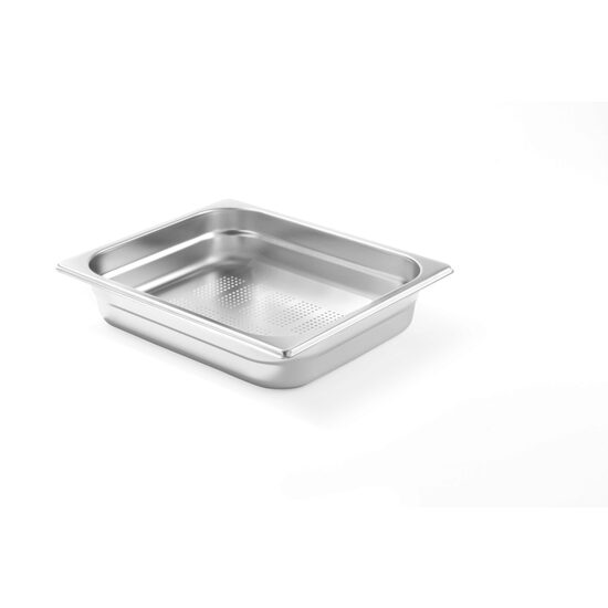 Tava Hendi perforata Gastronorm GN 2/3 100 mm 9 lt - gama Profi Line, otel inoxidabil