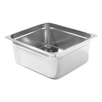 Тава Gastronorm GN 1/6, дълбочина 150 мм, 2,4 литра, гама Hendi Kitchen Line, неръждаема стомана