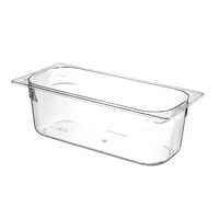 Tava profesionala Gastronorm policarbonat pentru inghetata, 5 litri, 360x165x(h)120 mm, Transparent