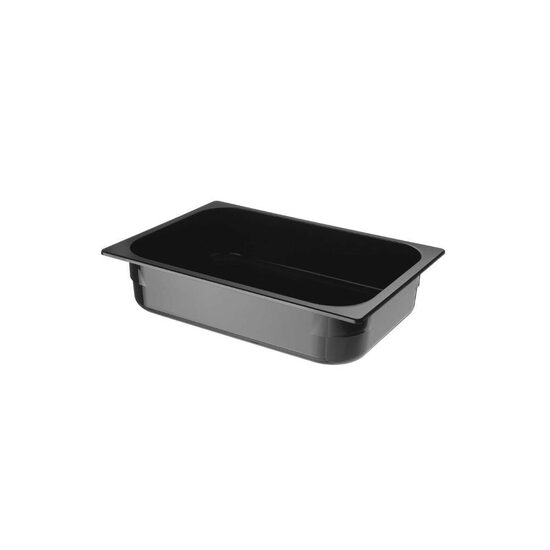 Tava profesionala Gastronorm policarbonat pentru inghetata, 5 litri, 360x250x(h)80 mm, Negru