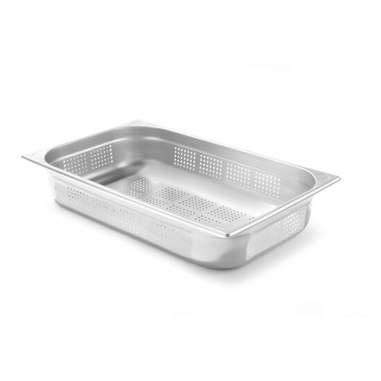 Tava perforata Gastronorm GN 1/1, 530x325x(H)100 mm ,13.2 lt, inox, Hendi Kitchen Line